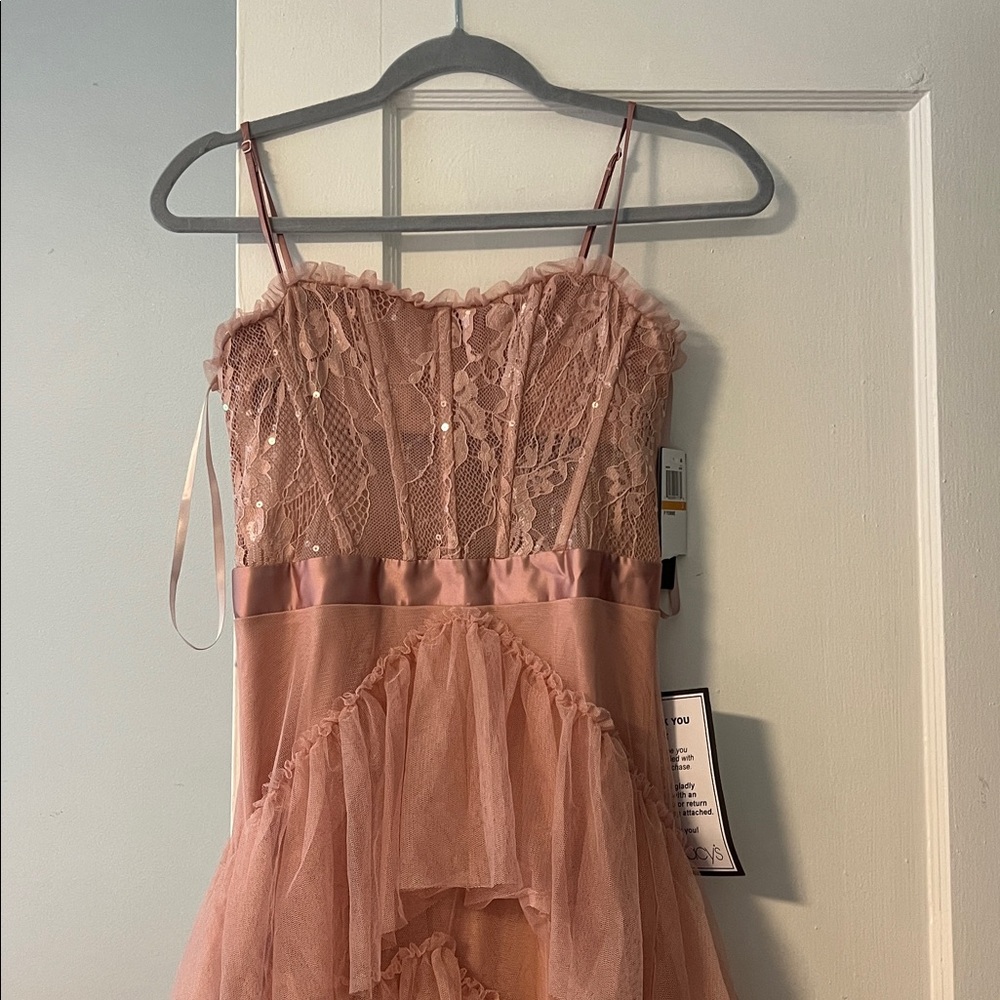 City Studio Blush Lace Dress